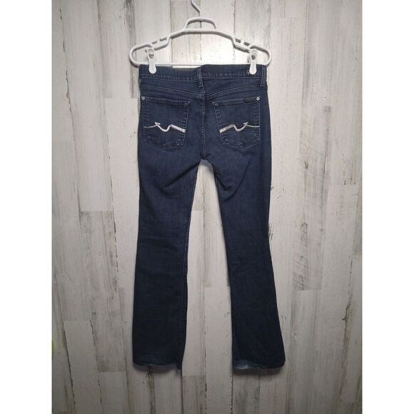 7 For All Mankind Jeans Women’s Size 27 Bootcut Denim Stretch Mid Rise 30x32 - Picture 4 of 9